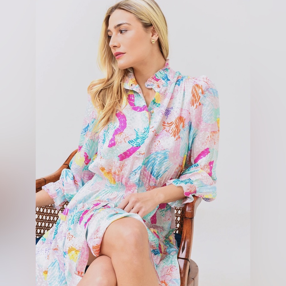 Hunter Bell Joplin Fit and Flare Multicolor Dress